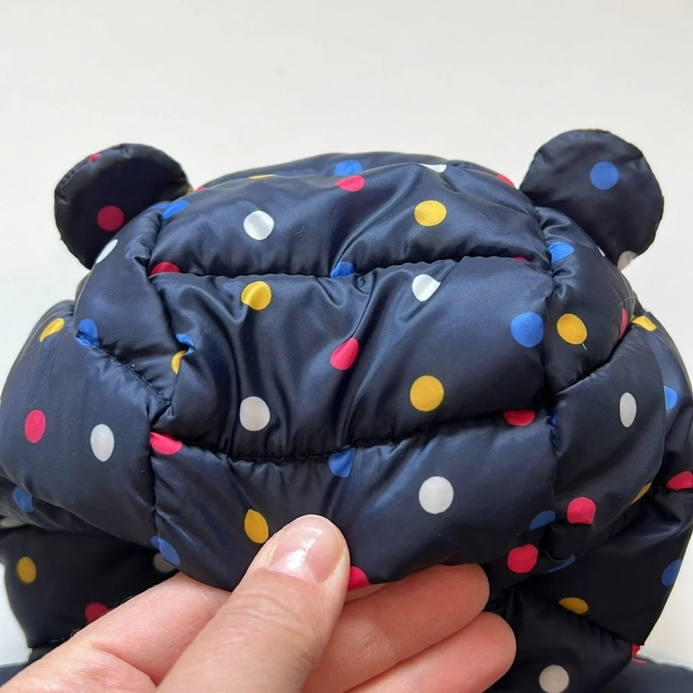 Gap - 6-12m, navy polka dot puffer coat, light weight - Picture 7 of 7